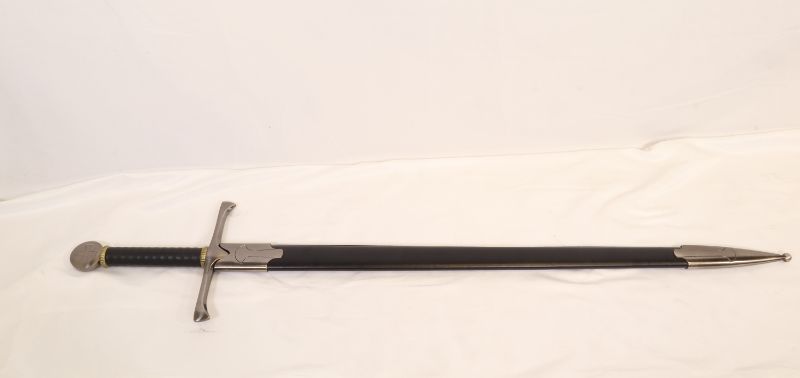 Photo 2 of STAINLESS STEEL SWORD WITH SILVER CROSS EMBLEM 42 INCHES NEW 