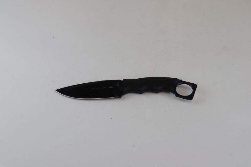 Photo 1 of BLACK STAINLESS STEEL KNIFE 9 INCHES WITH CASE NEW 