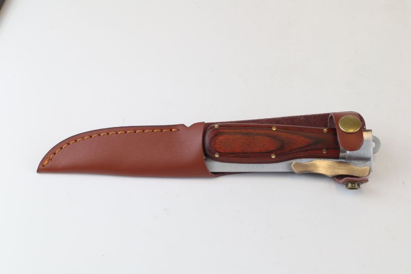 Photo 5 of WOODEN EXTENDABLE KNIFE WITH LEATHER CASE NEW 