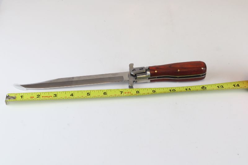 Photo 3 of WOODEN EXTENDABLE KNIFE WITH LEATHER CASE NEW 
