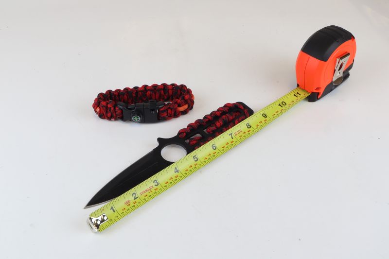 Photo 4 of PARACORD KNIFE WITH PARACORD BRACELET WITH COMPASS CARRY CASE LOOPS ON TO BELT NEW 