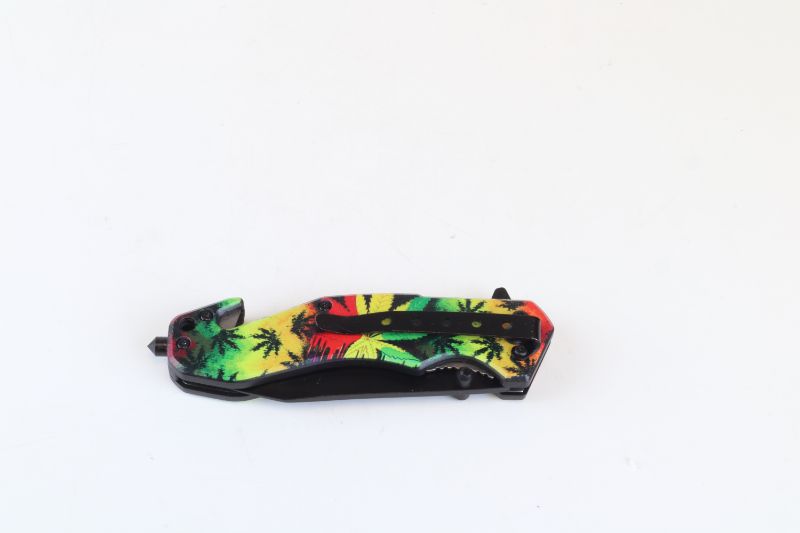 Photo 3 of RASTA FLOWER DESIGN POCKET KNIFE NEW