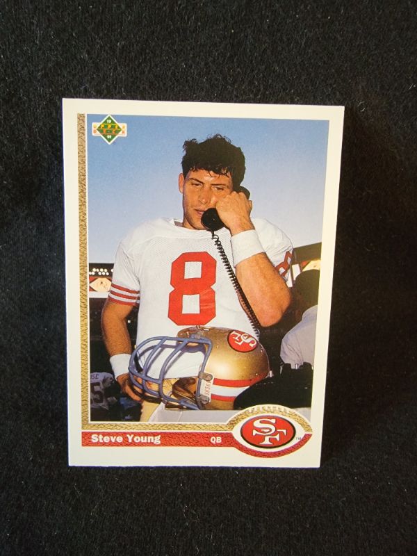 Photo 1 of 1991 STEVE YOUNG UPPER DECK CARD- EXCELLENT CONDITION