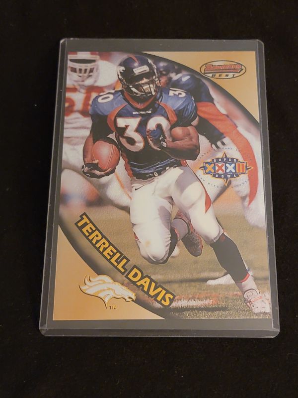 Photo 1 of 1997 Bowman’s Best Super Bowl Terrell Davis Jumbo Card 15 - Excellent Condition