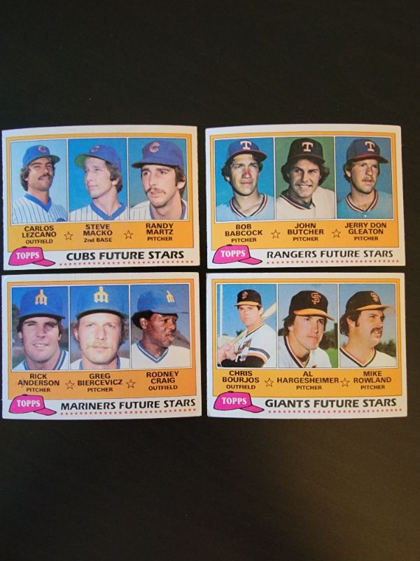 Photo 1 of (4) 1981 FUTURE STARS CARDS GOOD-GREAT CONDITION 