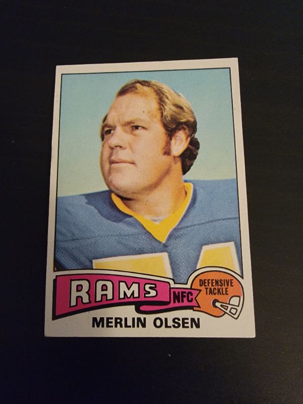 Photo 1 of 1975 MERLIN OLSEN TOPPS CARD GREAT CONDITION 