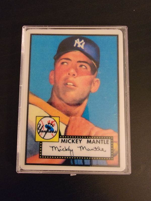 Photo 1 of MICKEY MANTLE PORCELAIN CARD WITH COA 1952 SIGNED VERSION MADE IN 1996 