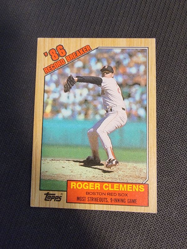 Photo 1 of 1987 ROGER CLEMENS RECORD BREAKER EXCELLENT CONDITION