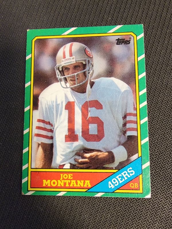 Photo 1 of 1986 JOE MONTANA TOPPS CARD GOOD-GREAT CONDITION