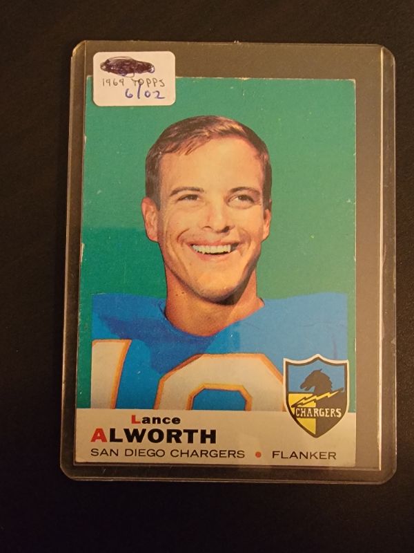 Photo 1 of 1969 LANCE ALWORTH TOPPS CARD GOOD CONDITION 