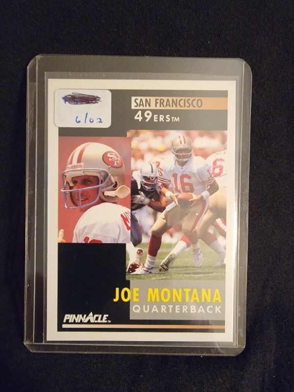 Photo 1 of 1991 JOE MONTANA PINNACLE CARD EXCELLENT CONDITION 