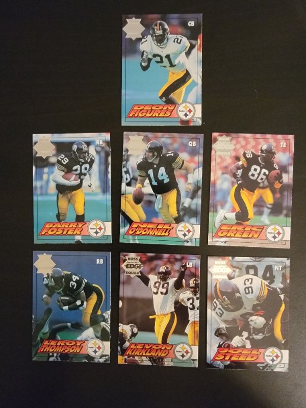 Photo 1 of (7)1994 STEELERS PLAYERS COLLECTORS EDGE CARDS