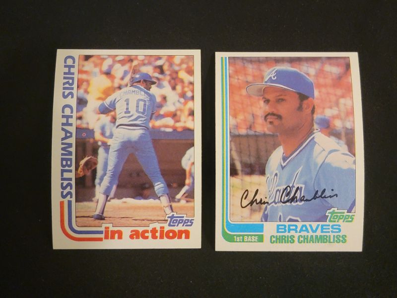 Photo 1 of (2) 1982 CHRIS CHAMBLISS TOPPS CARDS IN SEQUENTIAL ORDER 320,321