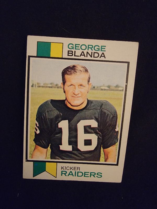 Photo 1 of 1973 GEORGE BLANDA TOPPS CARD