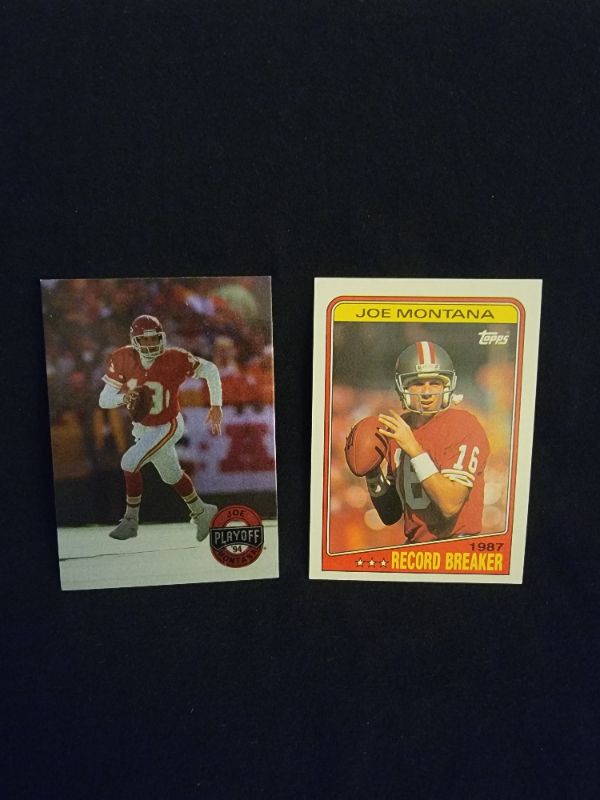 Photo 1 of 1988 & 1994 JOE MONTANA CARDS 