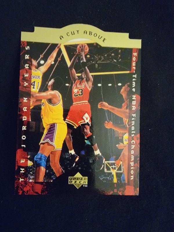 Photo 2 of 1996 MICHAEL JORDAN A CUT ABOVE 4 TIME CHAMPION CARD