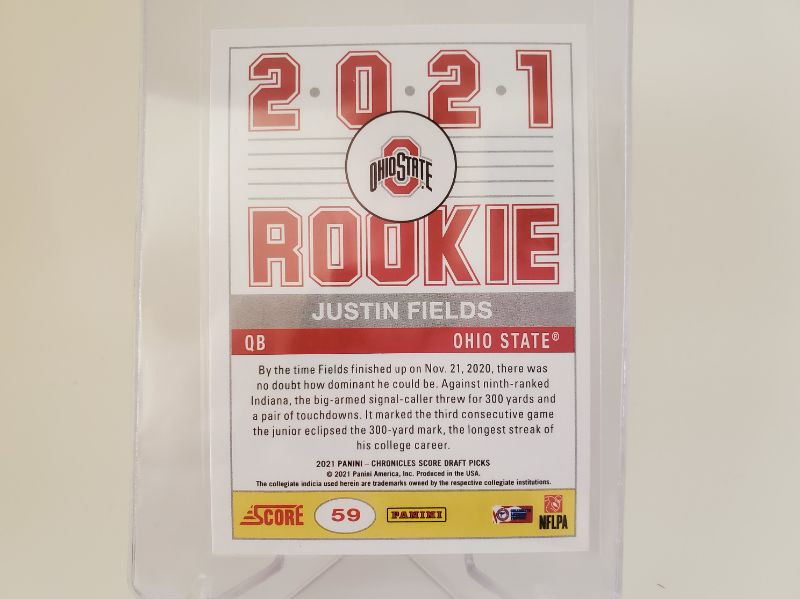 Photo 2 of 2021 PANINI SCORE JUSTIN FIELDS ROOKIE!!
IMMACULATE AND PACK FRESH CARD THAT IS PERFECT