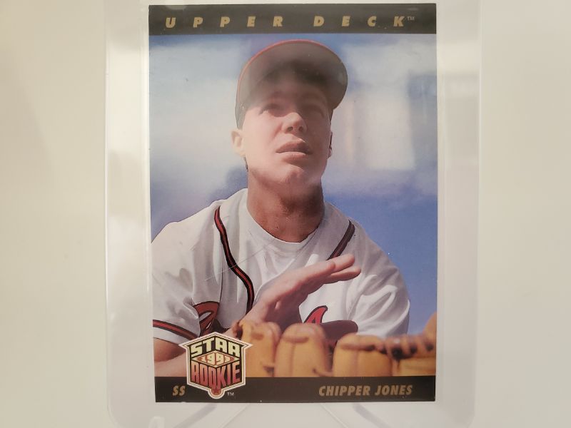 Photo 1 of 1993 UPPER DECK CHIPPER JONES ROOKIE CARD!!!
HALL OF FAMER!!