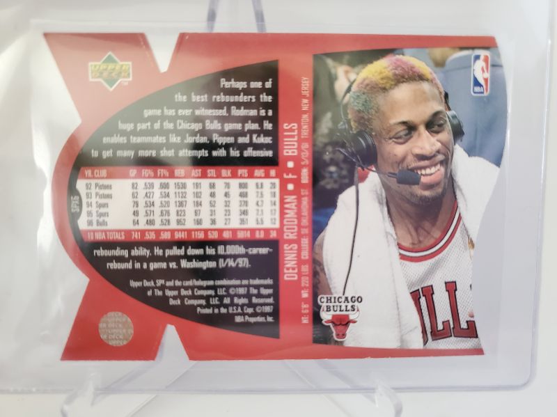 Photo 2 of 1997 SPX DENNIS RODMAN HALO CARD
WHAT A CARD!!