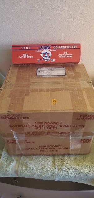 Photo 1 of 1988 SCORE BASEBALL SET CASES 2 OF THEM!! FACTORY SEALED
THIS IS 2 CASES OF 8 SETS EACH CASE!!
TONS OF ROOKIES!!