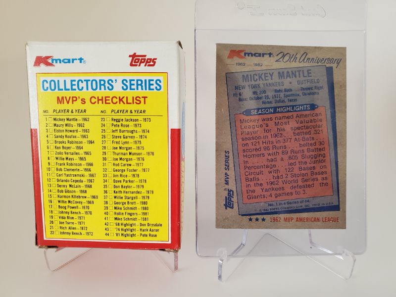 Photo 2 of 1982 TOPPS BASEBALL KMART VINTAGE SET
THE MANTLE IN THIS SET GOES FOR 400 IF PSA 10