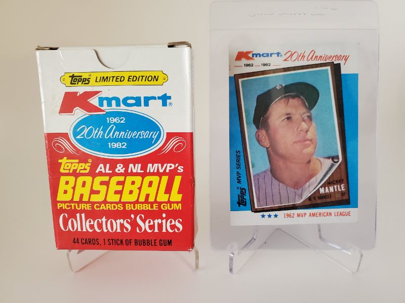 Photo 1 of 1982 TOPPS BASEBALL KMART VINTAGE SET
THE MANTLE IN THIS SET GOES FOR 400 IF PSA 10