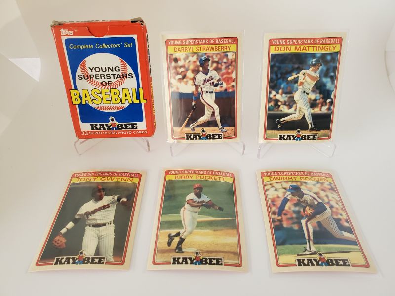 Photo 1 of 1985 SUPERSTARS SET 
PUCKETT, MATTINGLY, STRAWBERRY!! WOW