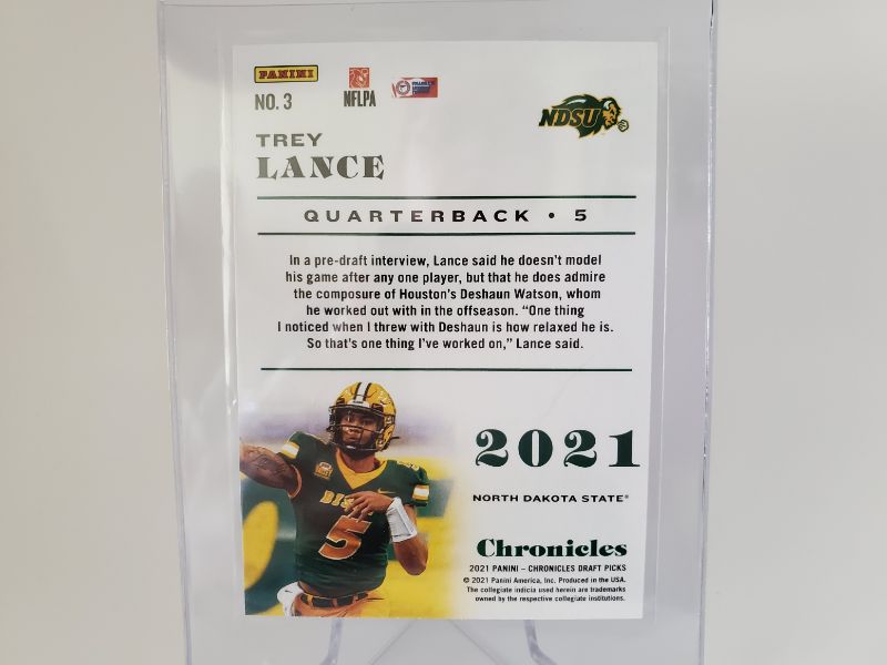 Photo 2 of 2021 PANINI CHRONICLES TREY LANCE!!
THE HOT GUN READY TO GET THE JOB DONE IN SAN FRAN!!