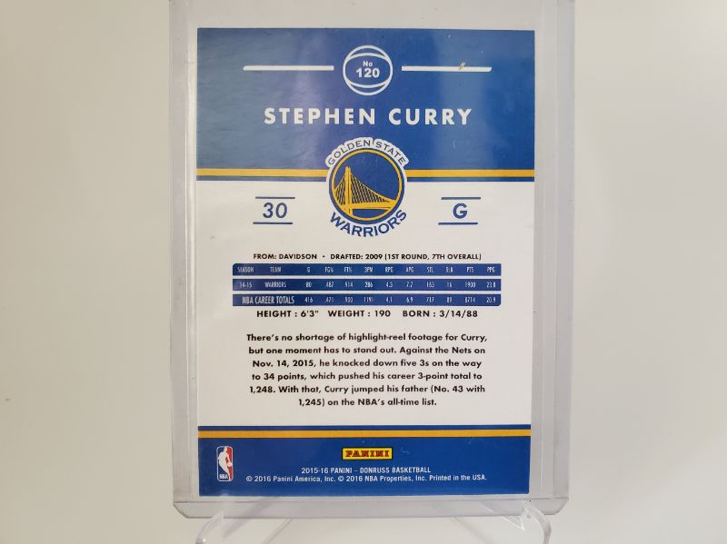 Photo 2 of 2014 STEPH CURRY DONRUSS CARD!!
EARLY CARD FOR THE GREATEST SHOOTER IN LEAGUE HISTORY!!