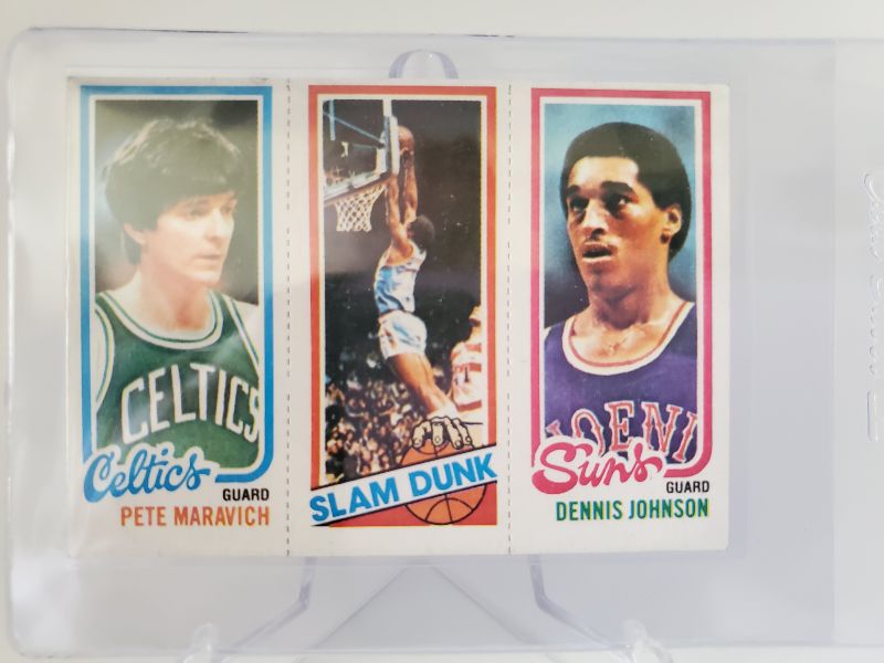 Photo 1 of 1980 TOPPS PETE MARAVICH/DENNIS JOHNSON CARD!!
ANOTHER ONE OF THE TOUGHER CARDS TO FIND!!