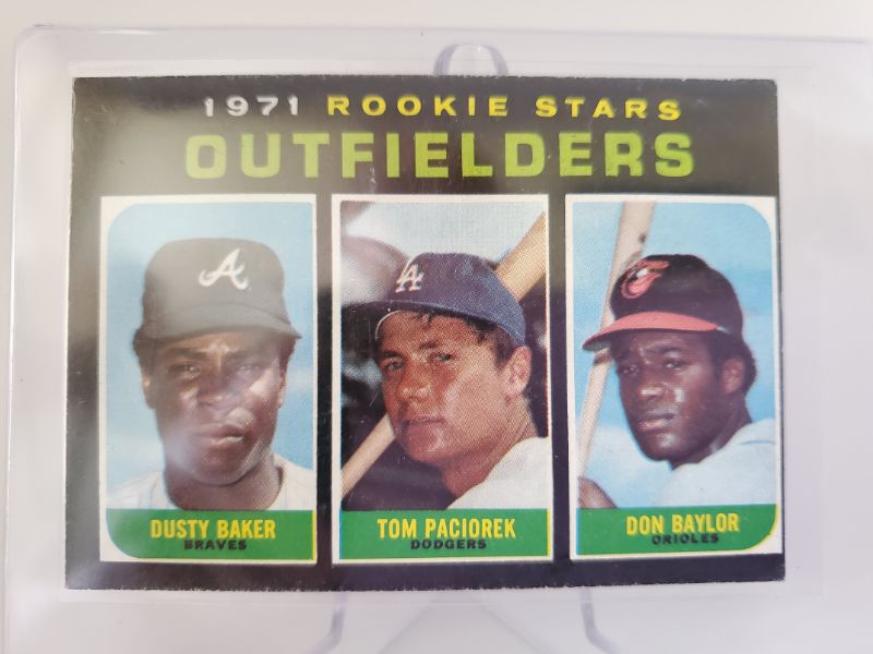 Photo 1 of 1971 TOPPS DUSTY BAKER/DON BAYLOR ROOKIE CARD!!
THE WORLD SERIES COACH IN AN IMPOSSIBLE TO FIND IN GREAT SHAPE CARD!!