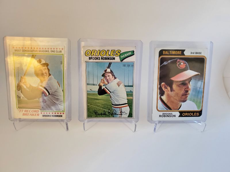 Photo 1 of 3 BROOKS ROBINSON CARDS FROM THE 70'S!!
WOW THE BEST 3RD BASEMAN EVER!!