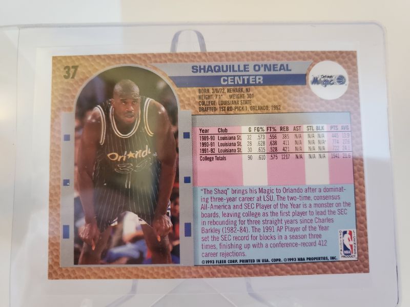 Photo 2 of 1992 FLEER DRAKES SHAQUILLE O'NEAL ROOKIE CARD!!
A RARE CARD AND EVEN RARER SUBSET CARD!