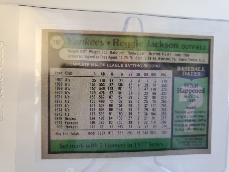 Photo 2 of 1979 TOPPS REGGIE JACKSON CARD!!
MR OCTOBER HERE FOR YOU TODAY!!