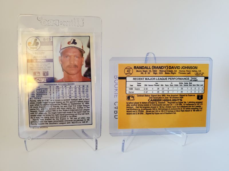 Photo 2 of 2 RANDY JOHNSON ROOKIE CARDS!! IMMACULATE CONDITION!!
THE HALL OF FAMER AT HIS BEST!!