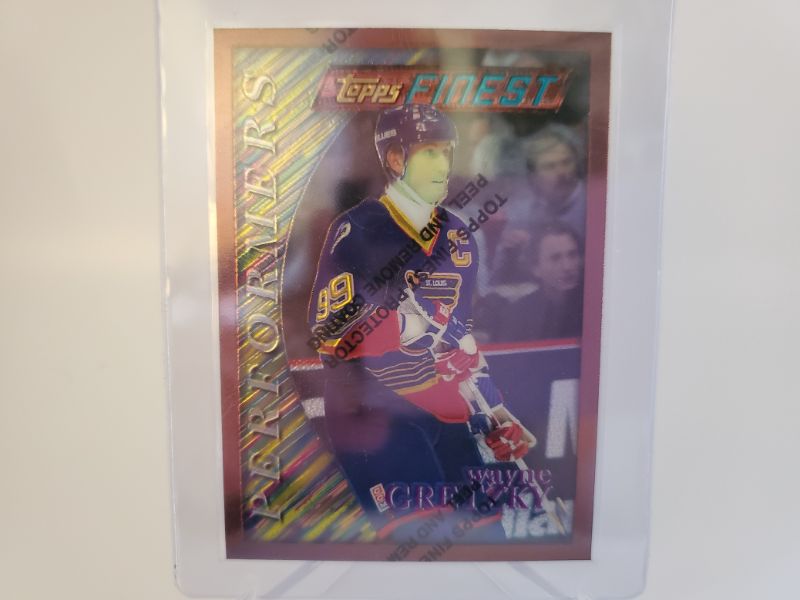 Photo 1 of 1996 TOPPS FINEST CHROME WAYNE GRETZKY WITH COVERING!!!
THE GREAT ONE HERE FOLKS