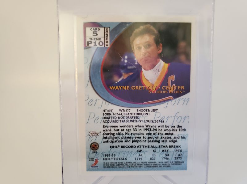 Photo 2 of 1996 TOPPS FINEST CHROME WAYNE GRETZKY WITH COVERING!!!
THE GREAT ONE HERE FOLKS