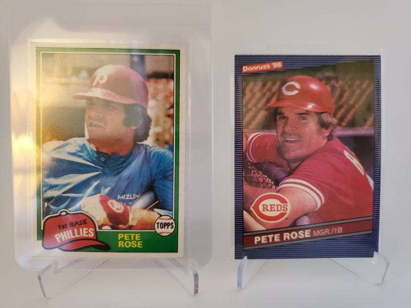 Photo 1 of 2 PETE ROSE CARDS, BEYOND SHARP!!
THE HIT KING FOR YOU HERE