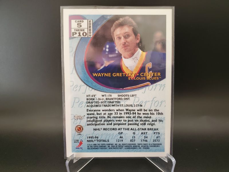 Photo 2 of 1996 TOPPS FINEST WAYNE GRETZKY
THE GREAT ONE IN A GREAT CARD!!