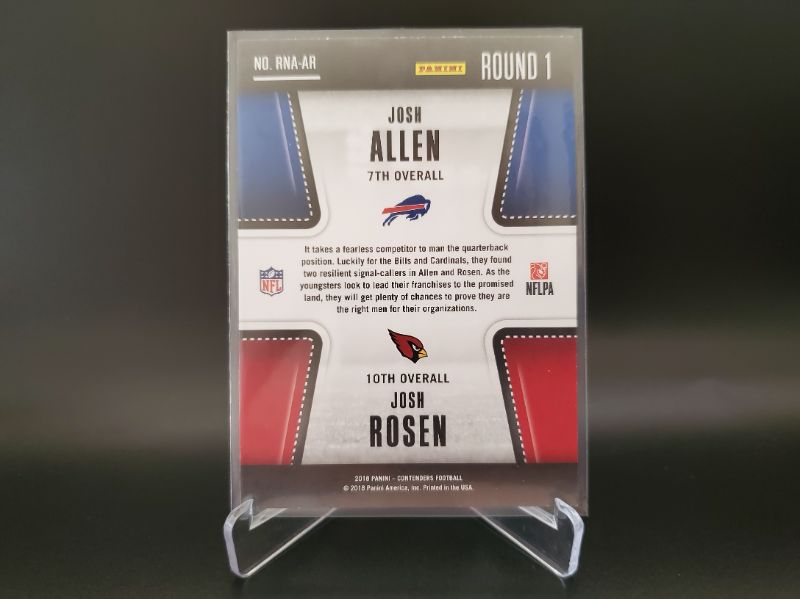 Photo 2 of 2018 PANINI CONTENDERS JOSH ALLEN/ROSEN ROOKIE!!
WHAT A SHARP CARD HERE!!