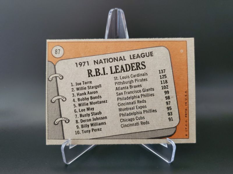 Photo 2 of 1972 HANK AARON/STARGELL/TORRE CARD!!
WOW ARE THESE CARDS HARD TO FIND