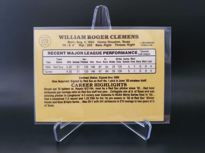 Photo 2 of 2015 DONRUSS ROGER CLEMENS ROOKIE!!
WHAT AN IMPRESSIVE CARD HERE!!