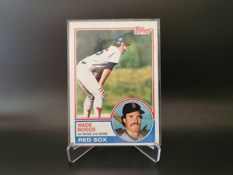 Photo 1 of 1983 WADE BOGGS ROOKIE!!
A HALL OF FAMER AT HIS BEST AND A SHARP CARD TO BOOT!!!