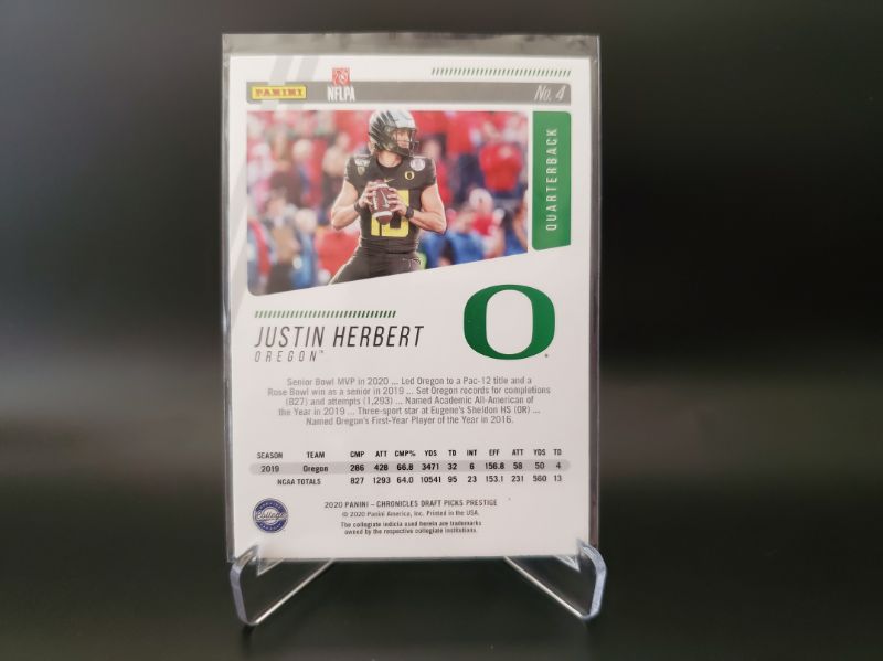 Photo 2 of 2020 PANINI PRESTIGE JUSTIN HERBERT ROOKIE!!
ABSOLUTELY IMMACULATE!!