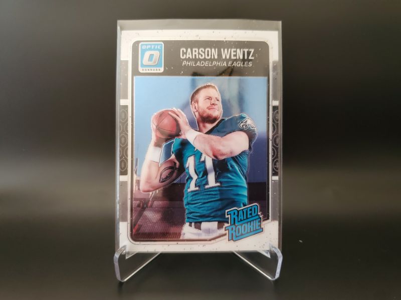 Photo 1 of 2016 DONRUSS OPTIC CARSON WENTZ RATED ROOKIE!!!
BEYOND IMMACULATE AND REALLY A WINNER HERE!!