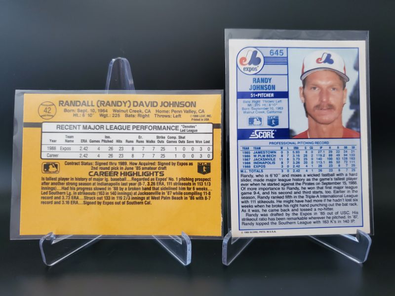 Photo 2 of 2 RANDY JOHNSON ROOKIE CARDS!!
IMMACULATE CARDS OF THE HALL OF FAMER!!