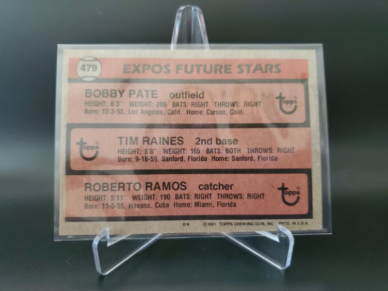 Photo 2 of 1981 TOPPS TIM RAINES ROOKIE!!
THE HALL OF FAMER ROC RAINES!!