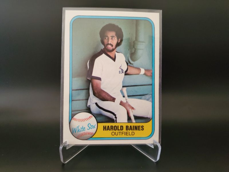 Photo 1 of 1981 FLEER HAROLD BAINES ROOKIE!!
IMMACULATE CARD OF THE HALL OF FAMER!!
GET IT GRADED!!