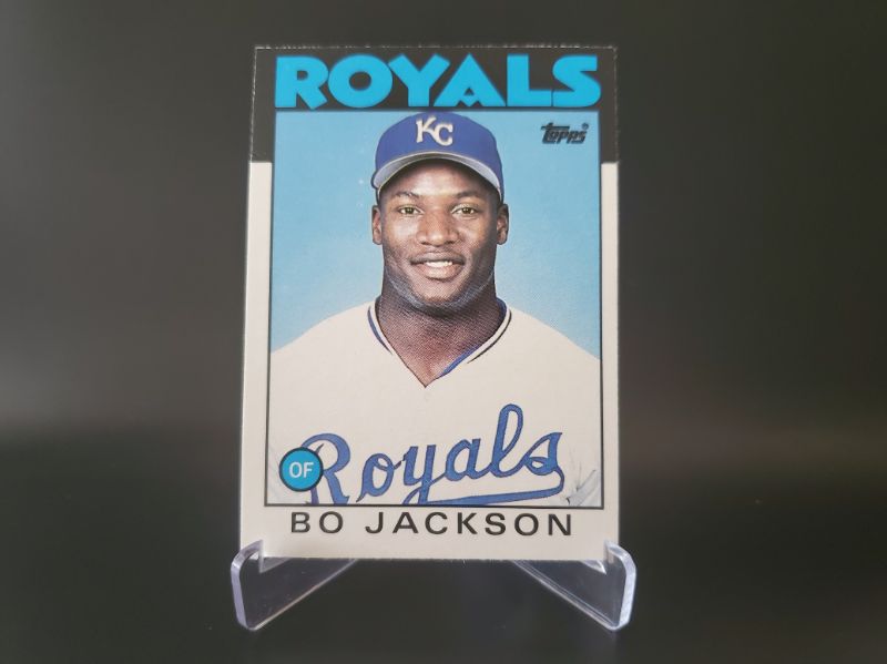 Photo 1 of 1986 TOPPS UPDATE BO JACKSON ROOKIE!!  WOW IS THIS A NICE ONE!!
MSRP=$275