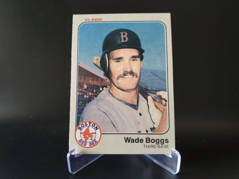 Photo 1 of 1983 FLEER WADE BOGGS ROOKIE!!  AN AMAZING SHARP CARD OF A HALL OF FAMER!! A ROOKIE CARD 
MSRP=$500